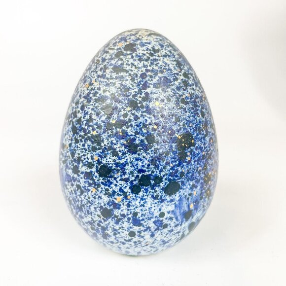 Guldkroken Ake Grunditz Other - Guldkroken Ake Grunditz Ceramic Blue Gold Speckled Egg